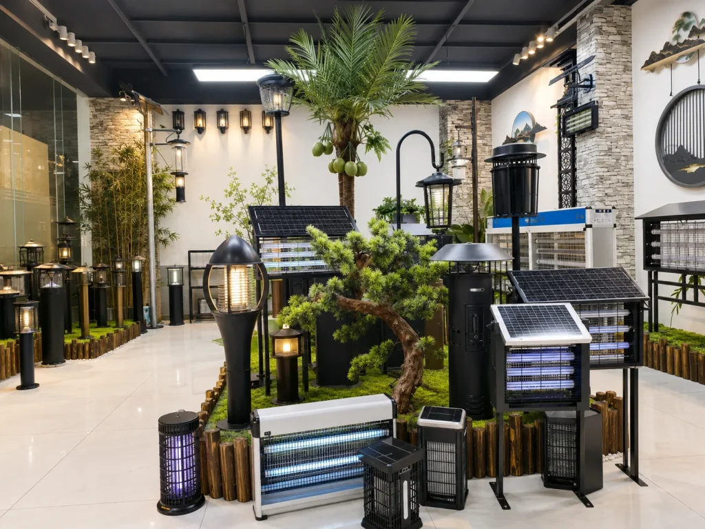 BIDE product showroom with mosquito-control and related equipment